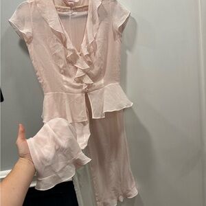 Vintage Victorias Secret Pajama Set Sheer with Ruffles